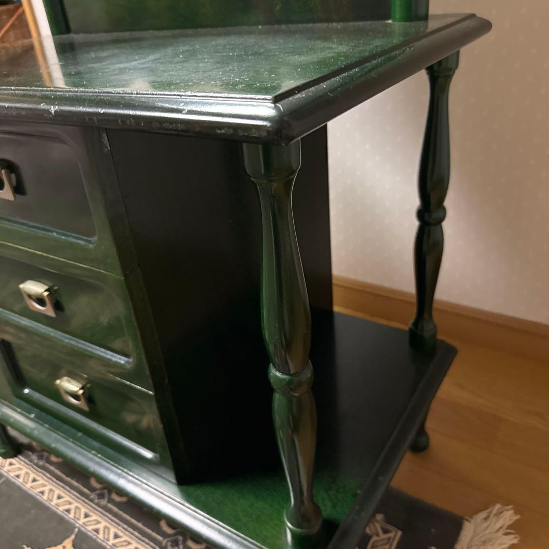 【ぐらつきなし ❗️】アンティーク 昭和レトロ 木製 ドレッサー 鏡台