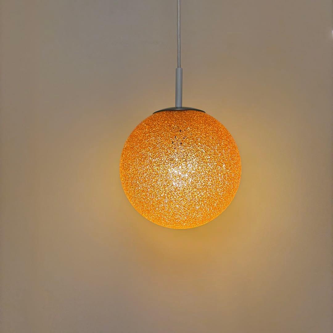 ペンダントライト 吊下げ照明 オレンジ ミッドセンチュリー スペースエイジ