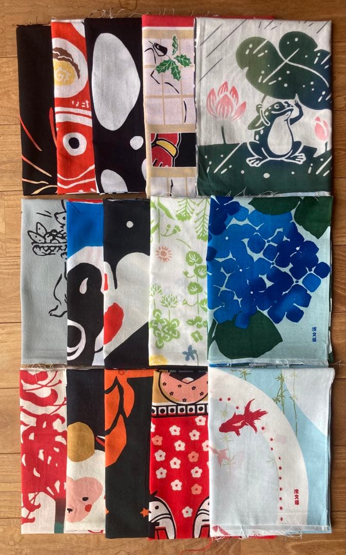 手ぬぐい　15枚セット（ かまわぬ など）