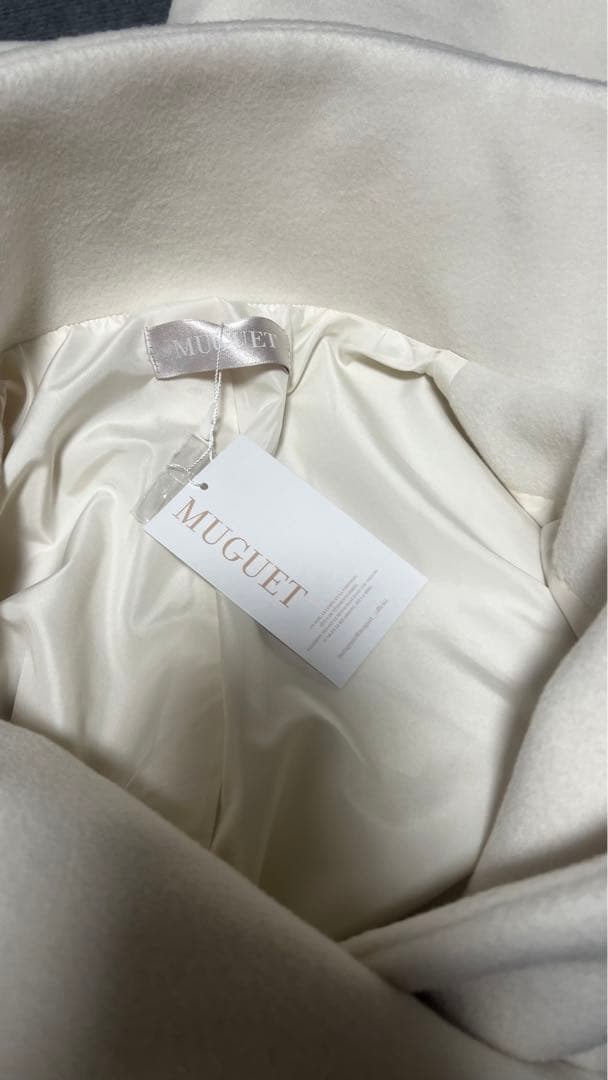 【新品未使用】stand collar midi coat (ivory)