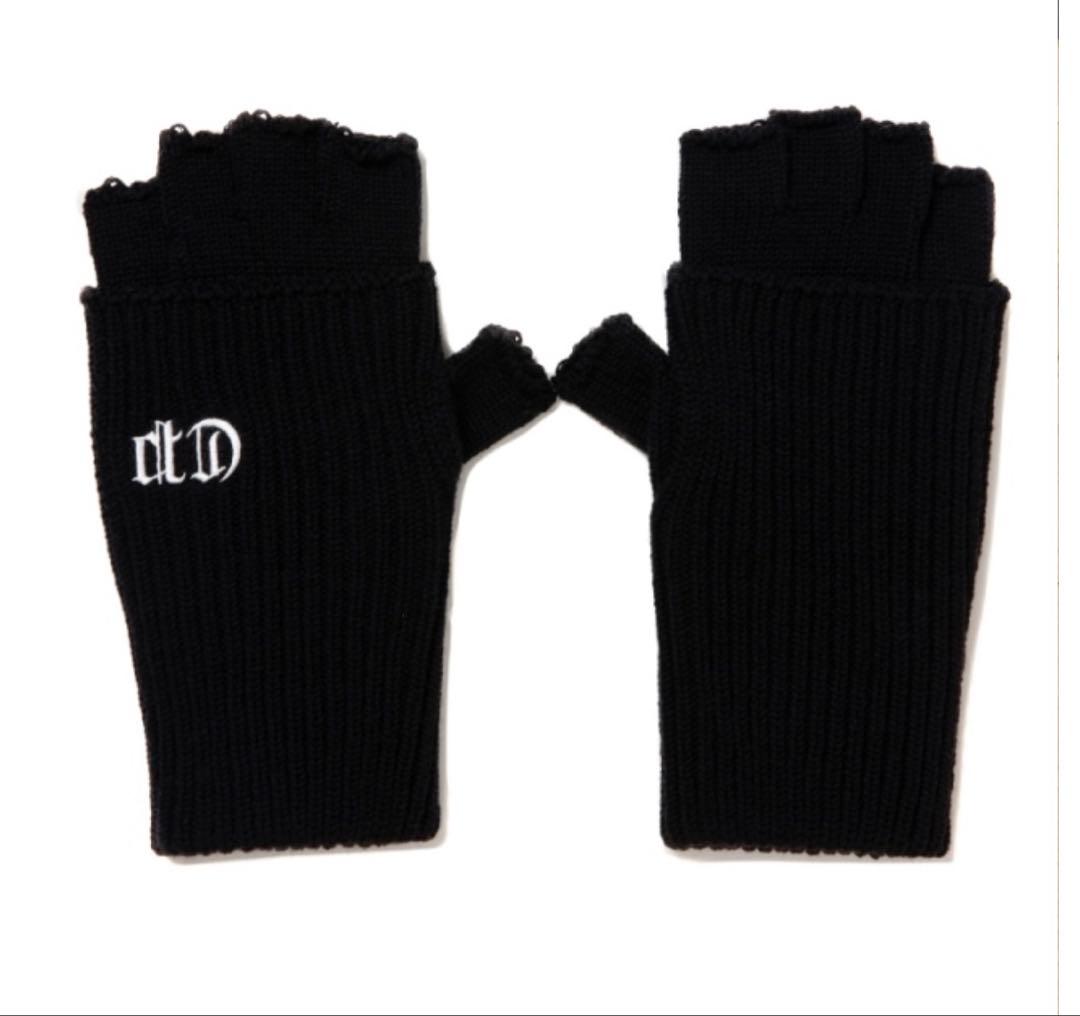 【新品未使用】COOTIE フィンガーレス ニットグローブ　ブラック