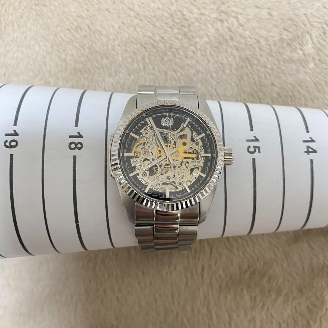 ORIENT EXPRESS スケルトン 自動巻き 腕時計 ステンレスベルト