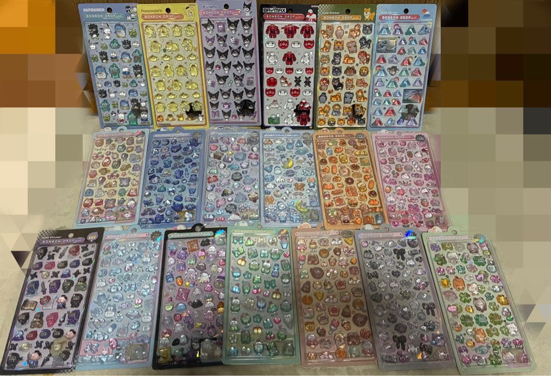新品未使用 正規品 ボンボンドロップシール 19種類 まとめ売り シール帳