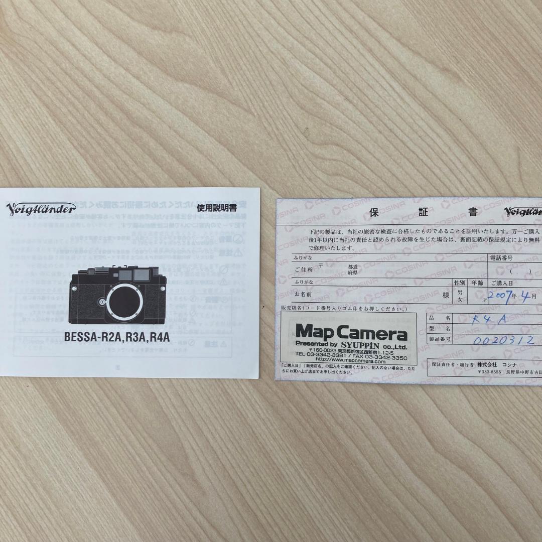 フォクトレンダー　レンジファインダーカメラ　BESSA R4A