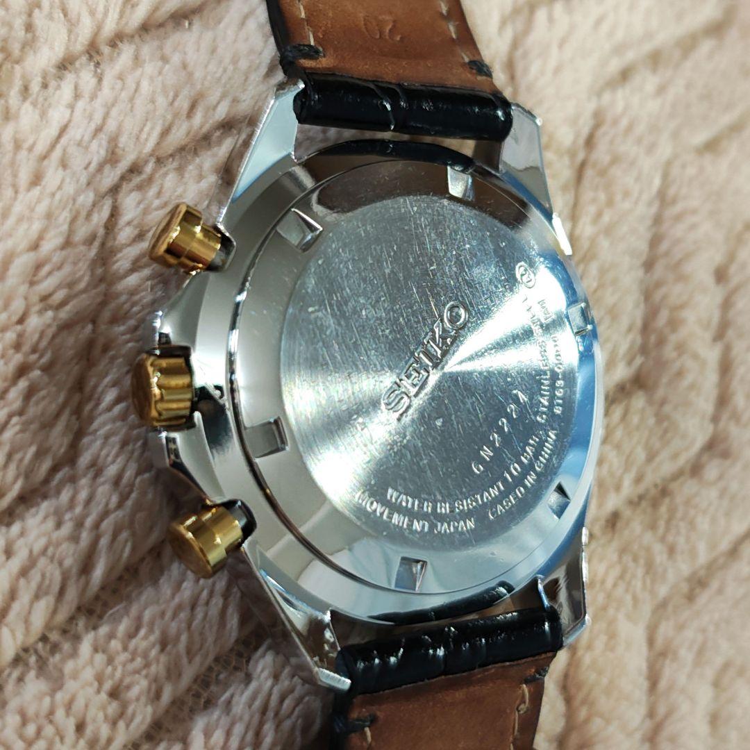 SEIKO SBTR015 8T63-00D0 クロノグラフ ブラック ゴールド