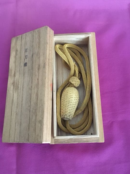 刀緒　軍刀 正刀緒 (箱付) 本物　軍刀紐　指揮刀　昭和レトロ