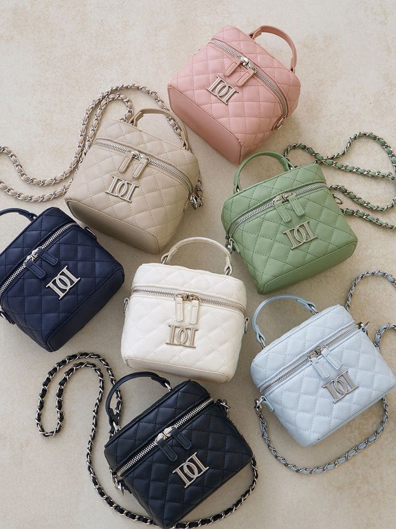 シルバーパーツ キルティングスクエアミニバッグ だーりっち バック