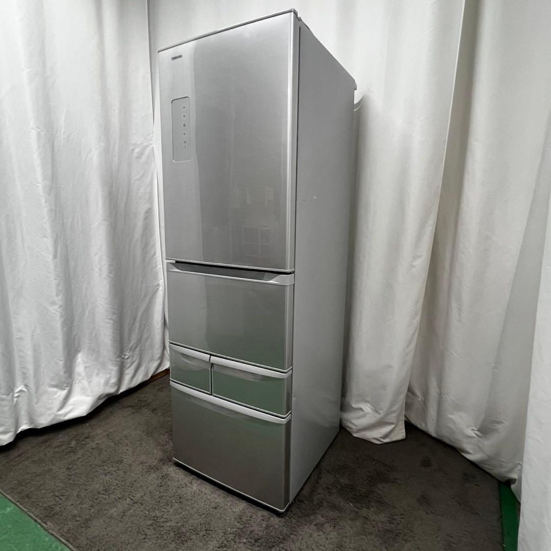 ★937　冷蔵庫　大型　400-450L　東芝　5ドア　右開き　安い　設置無料