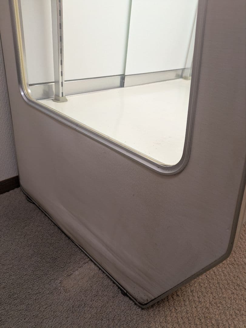 ヴィンテージ ガラスショーケース 陳列棚 照明付き中型 レトロ