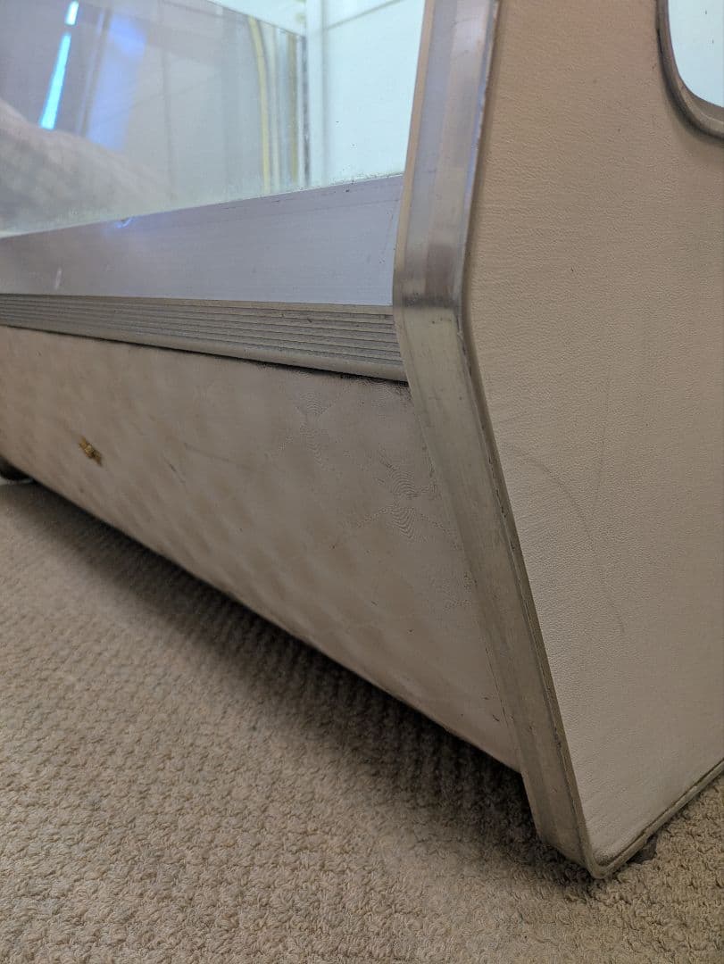 ヴィンテージ ガラスショーケース 陳列棚 照明付き中型 レトロ