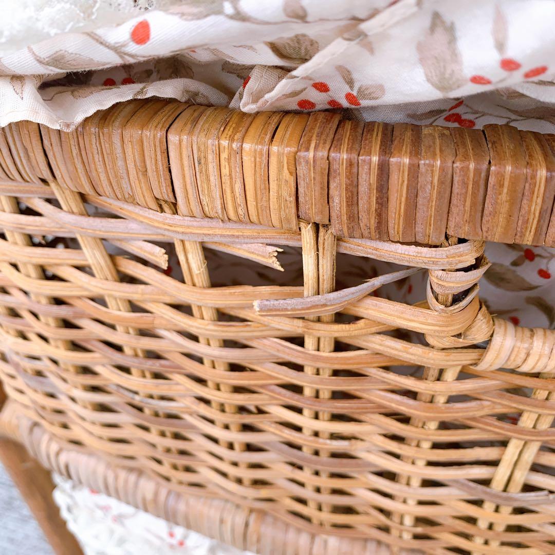 【送料込】ラタン 籐 ヴィンテージ収納 4段チェスト アンティーク家具