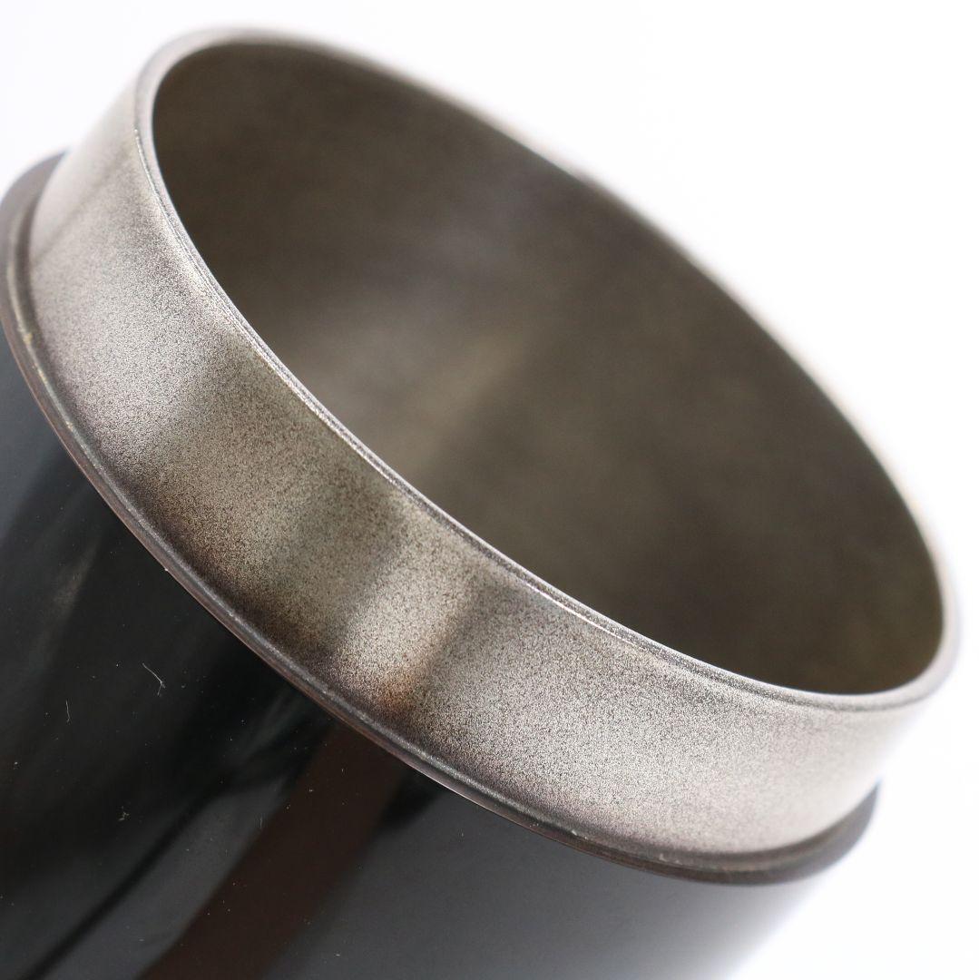 菊漆絵 黒大棗 内銀溜塗 堀内宗心(兼中斎)書付 在判 茶道具　M601　NT9