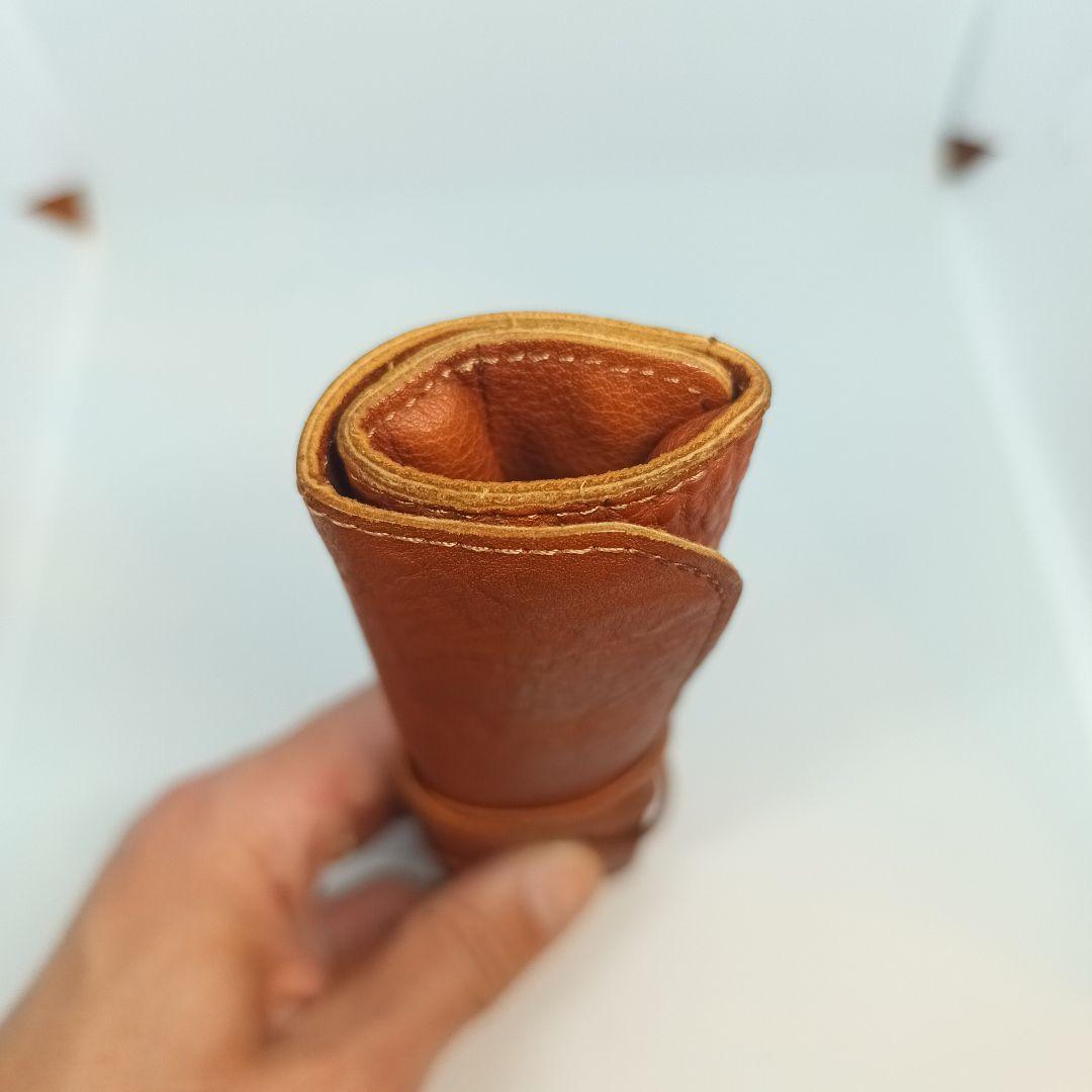 土屋鞄トーンオイルヌメロールペンケース　ブラウン