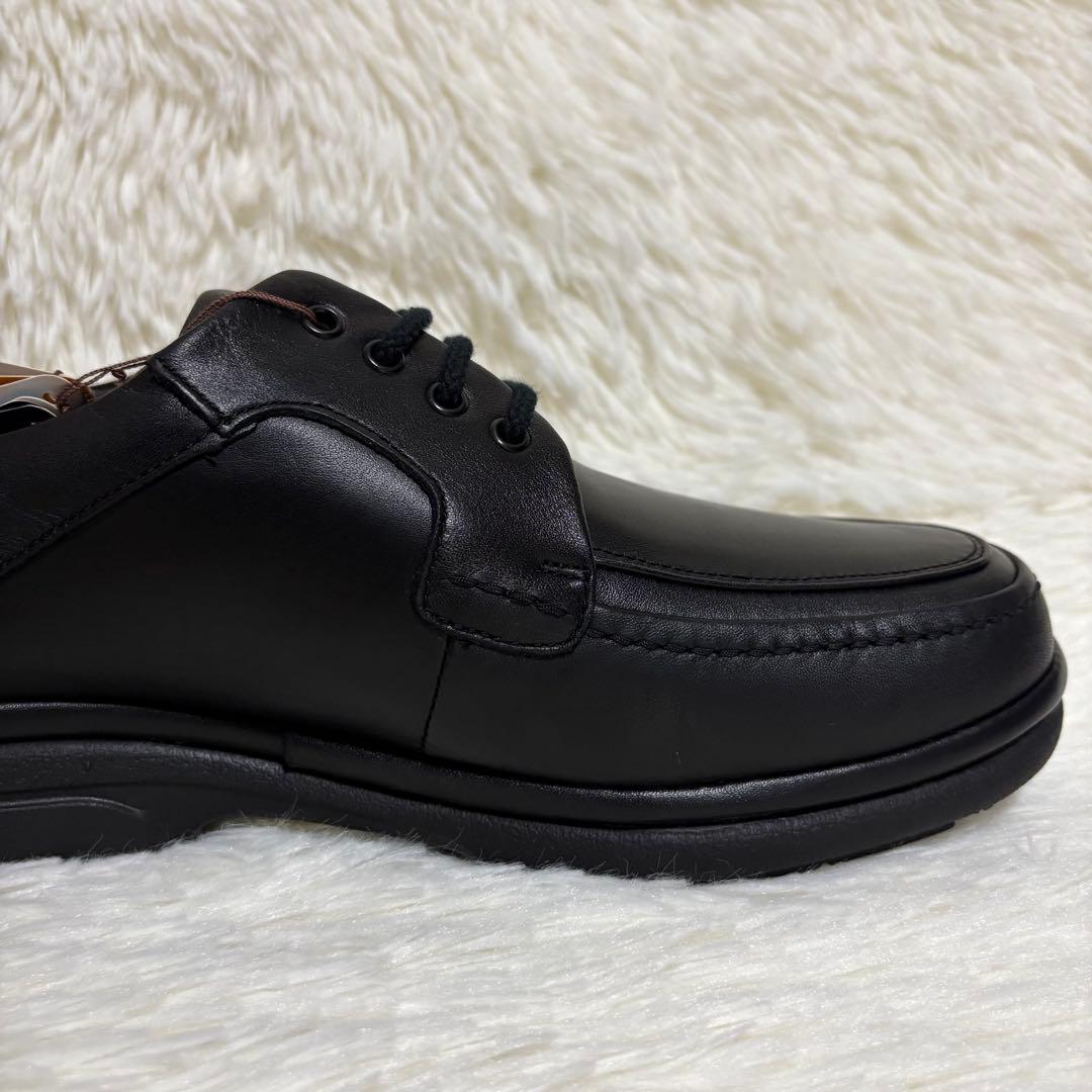 【タグ付】 アシックス Pedala レザースニーカー ブラック 24.5 4E