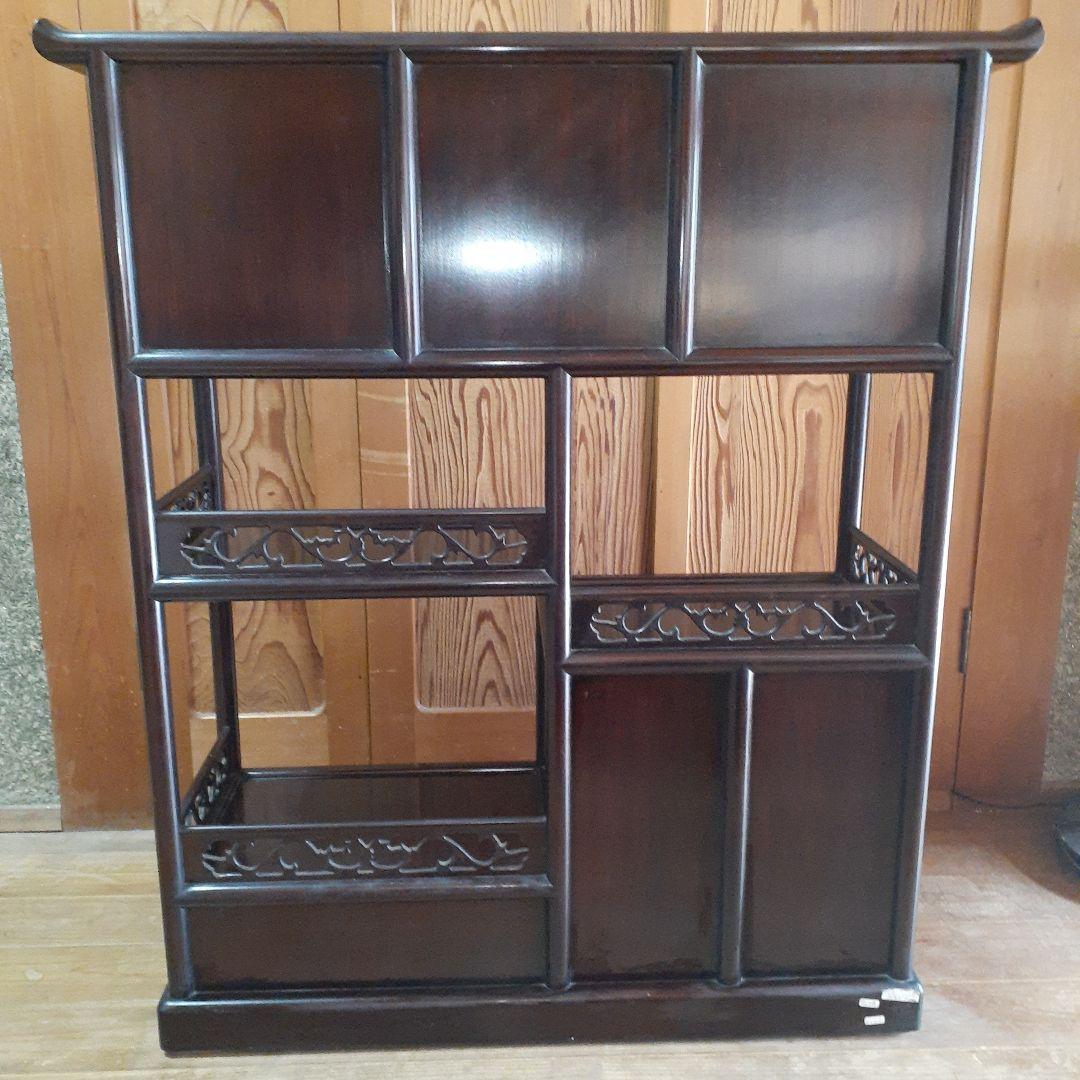 最終価格【長期保管品】茶棚 茶箪笥 昭和レトロ 古家具 飾棚 松竹模様 古民家