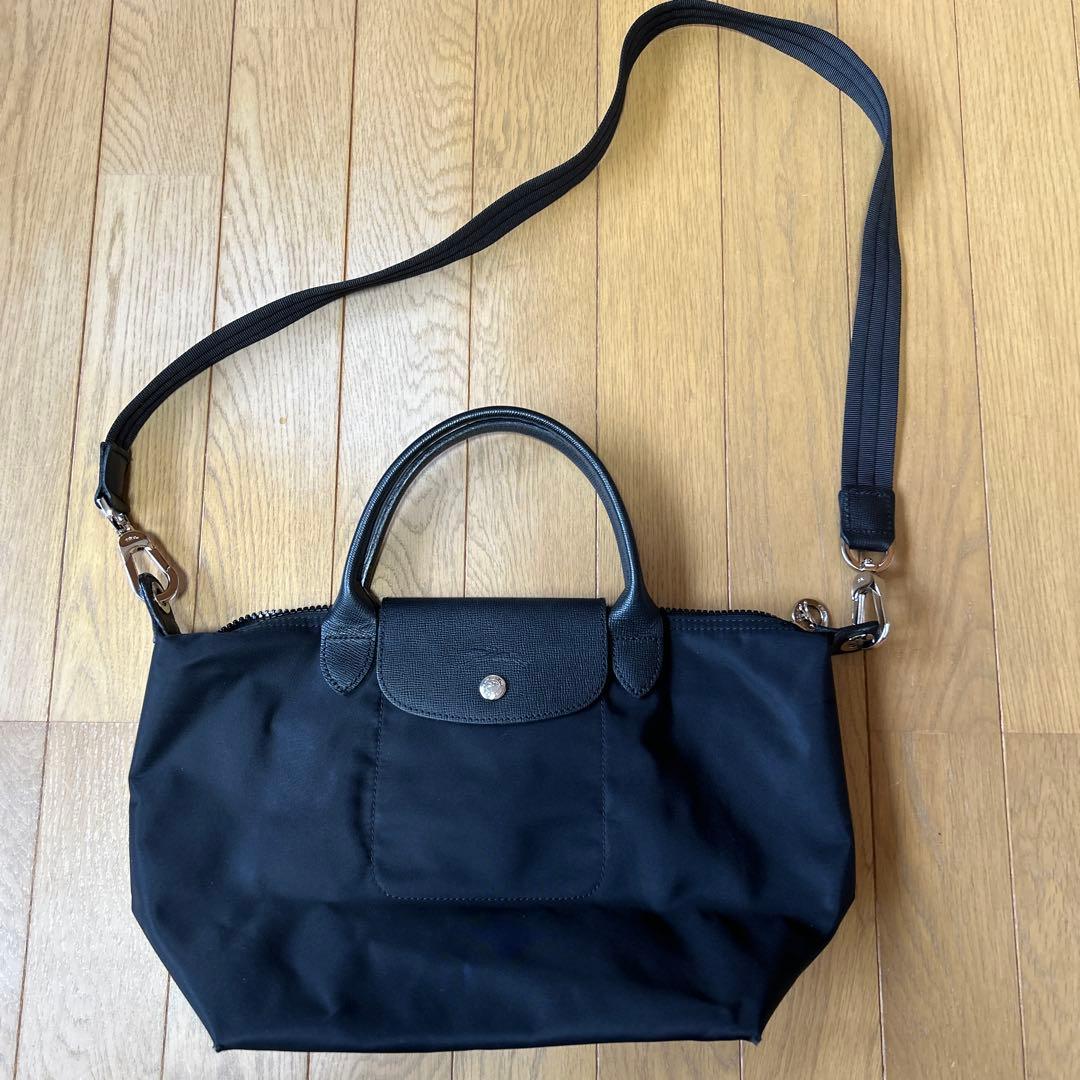 ロンシャン　ショルダーバッグ　トート　黒