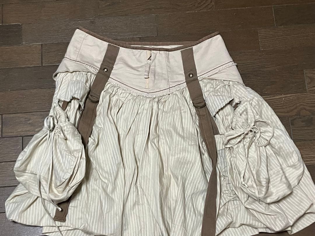 MARITHE FRANCOIS GIRBAUD ストライプ バルーンスカート