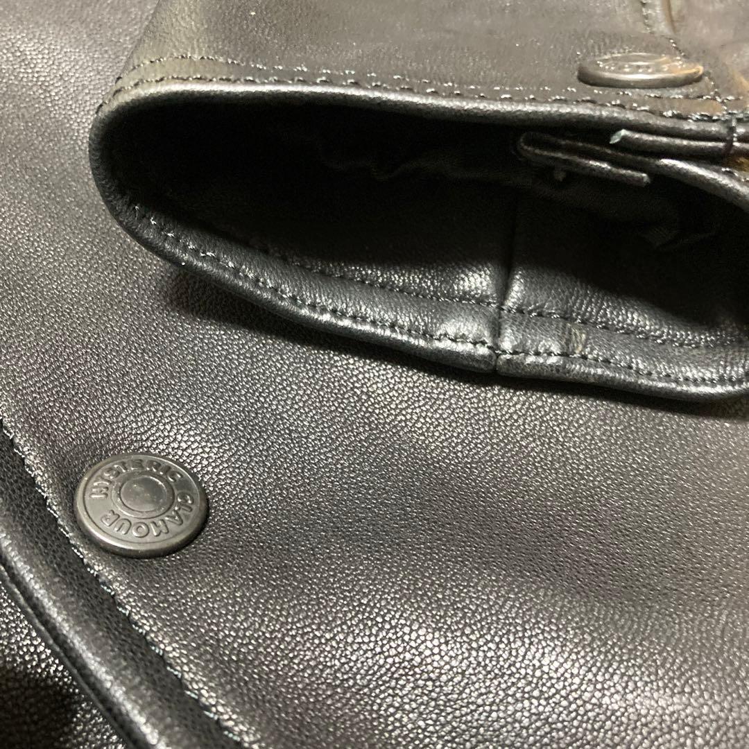 美品！定価１０万ヒステリックグラマー憧れのコーチレザー黒ジャケット逸品プレミア