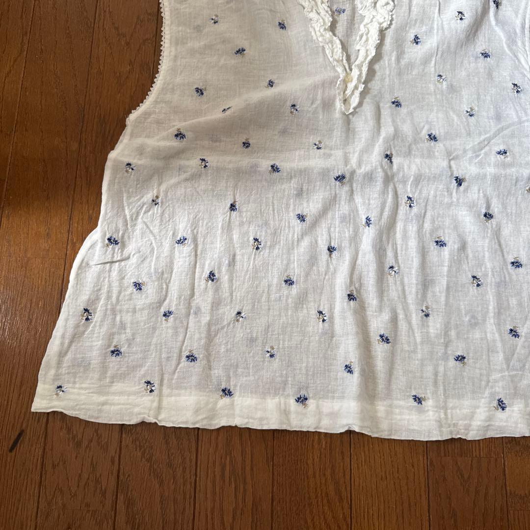 45r 小花柄 ガーゼタンクトップ コットン