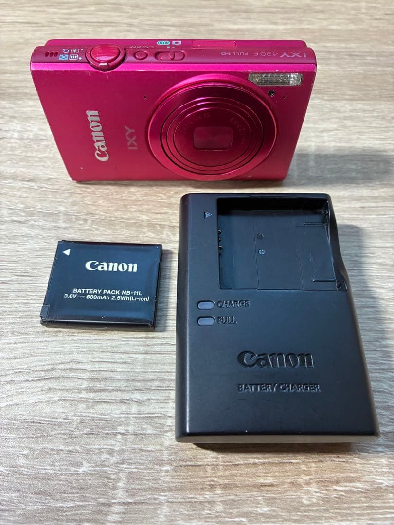 Canon IXY 420F ピンク 充電器付 動作可※再生不良