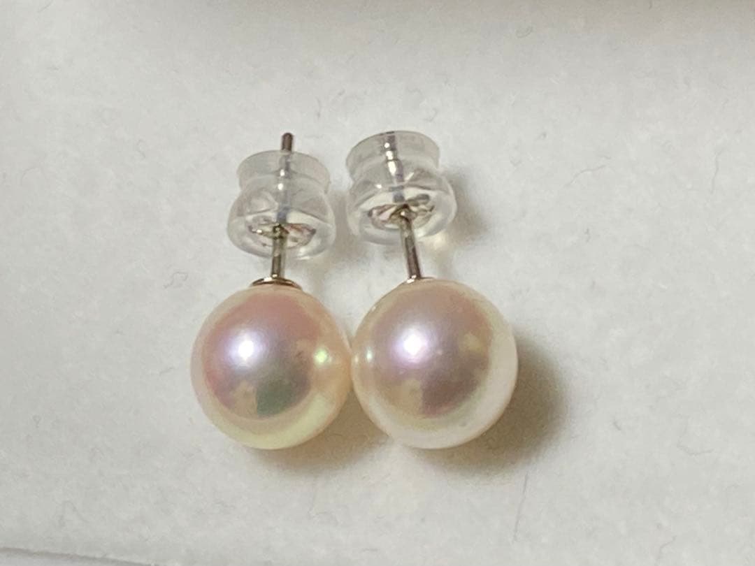 ピカチュウさま専用【最高級　プラチナ】 あこや真珠　パールピアス　越しもの