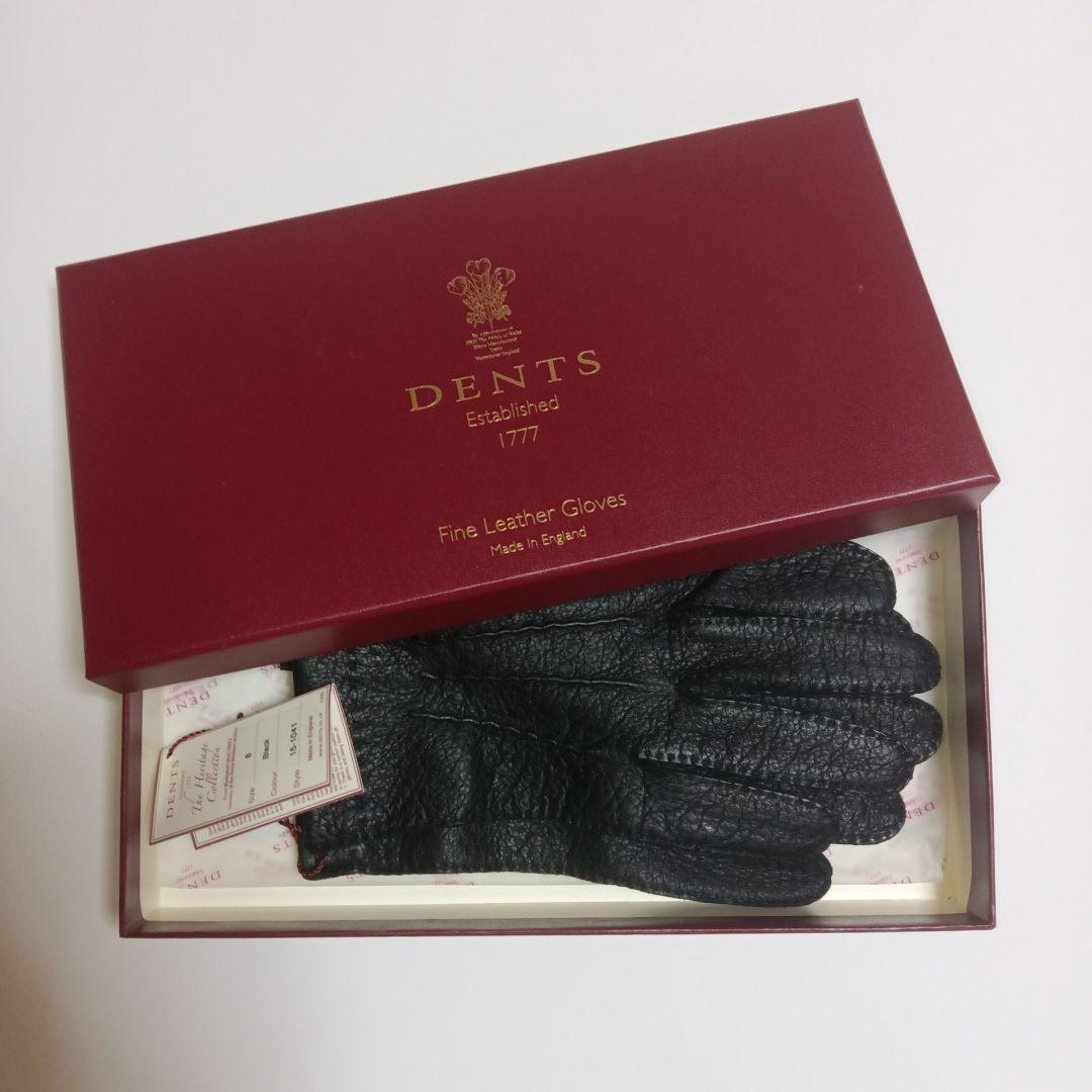 未使用　デンツ　ペッカリー15-1041　手袋 サイズ8 黒