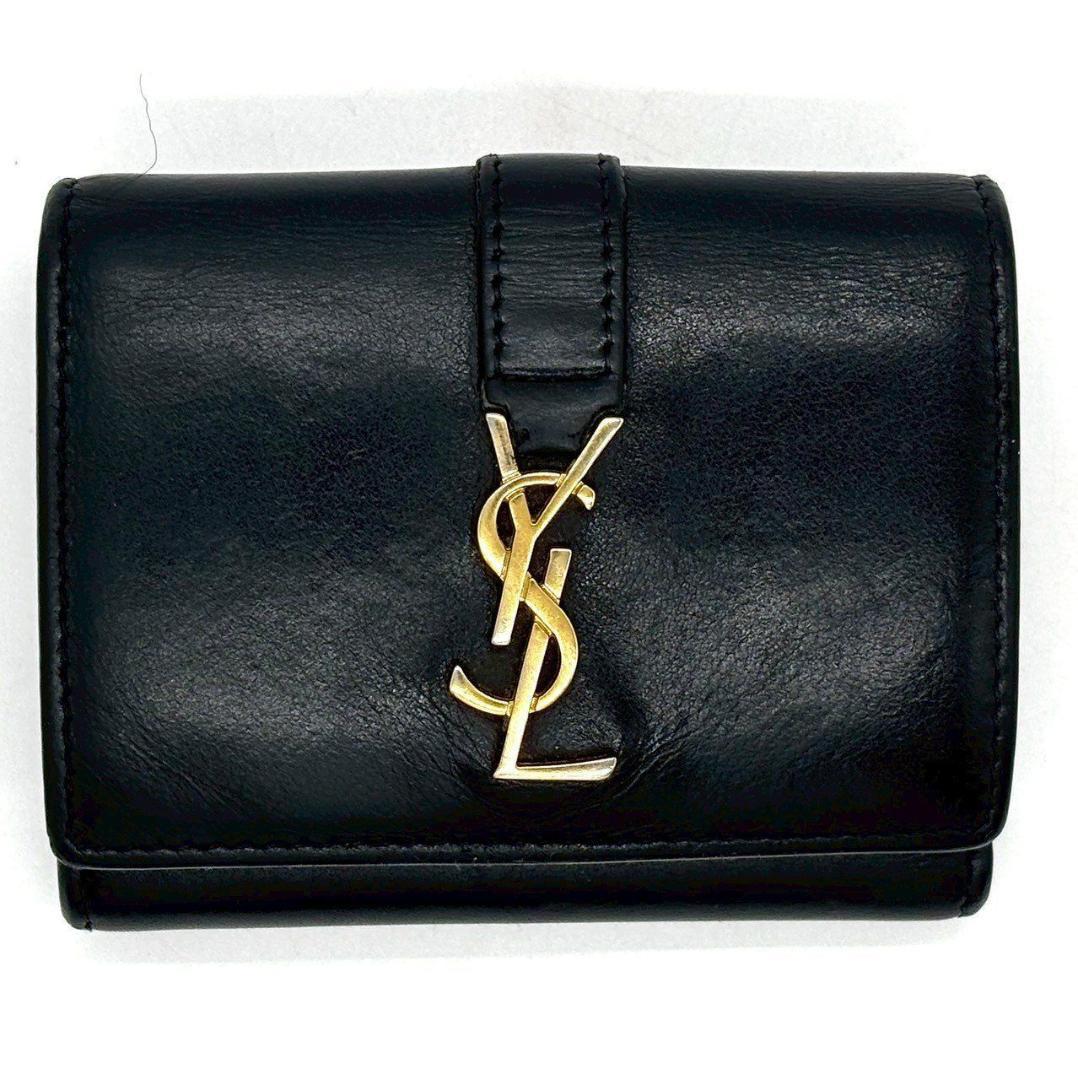 ✨*中様 サンローランパリ 三つ折り財布 タイニーウォレット カサンドラ 黒