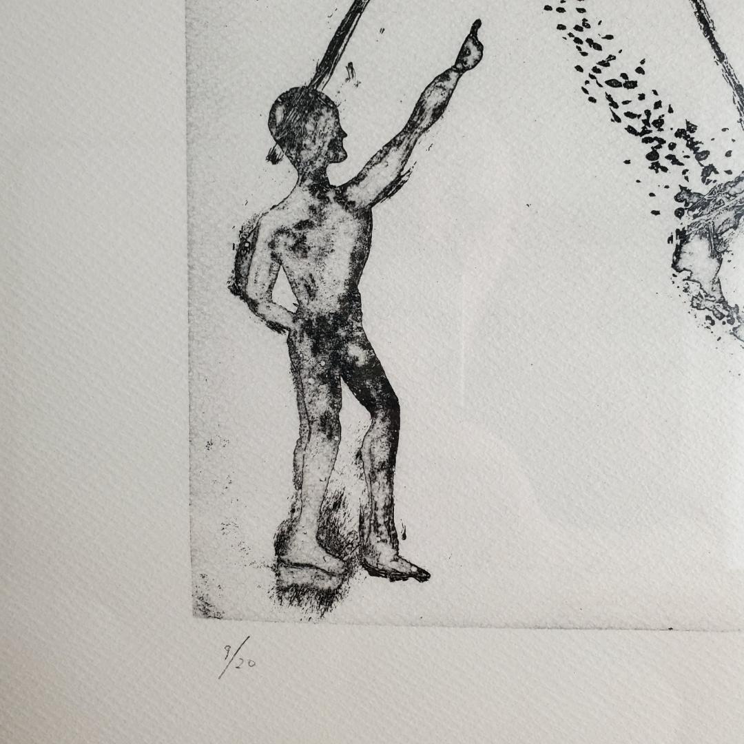 横尾忠則 リトグラフ 夢シリーズ 二人の私 銅版画 直筆サイン 限定20部 額装