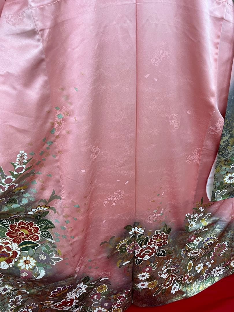 中古★振袖★仕立て上がり　NO.B11 ピンク色　成人式　結婚式