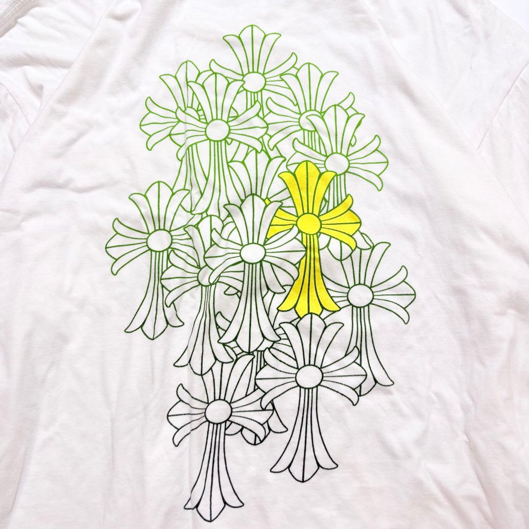 CHROME HEARTS ロンT セメタリークロス 袖ロゴ ホワイト XL