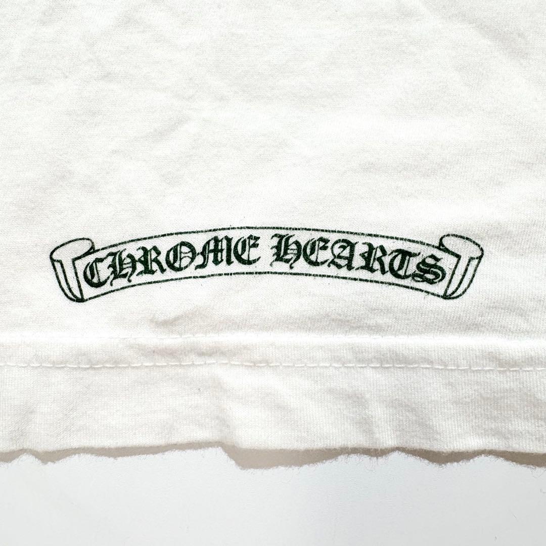CHROME HEARTS ロンT セメタリークロス 袖ロゴ ホワイト XL