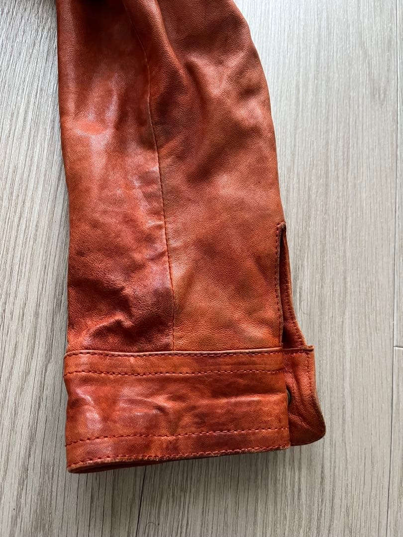 DOLCE & GABBANA ラムスキンレザージャケット　44