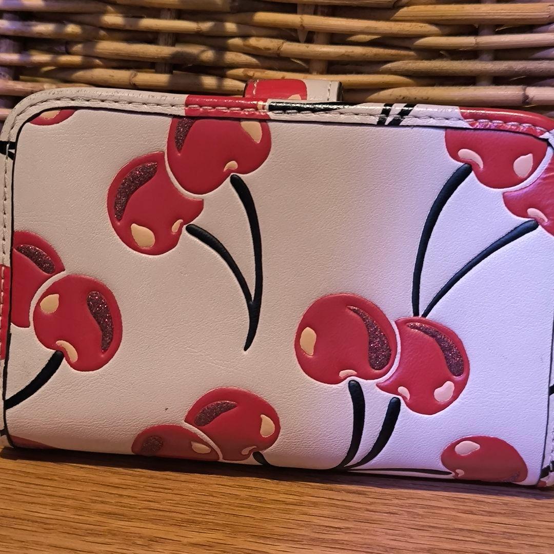 最終値下げ　COACH　コーチ　チェリー　折り財布