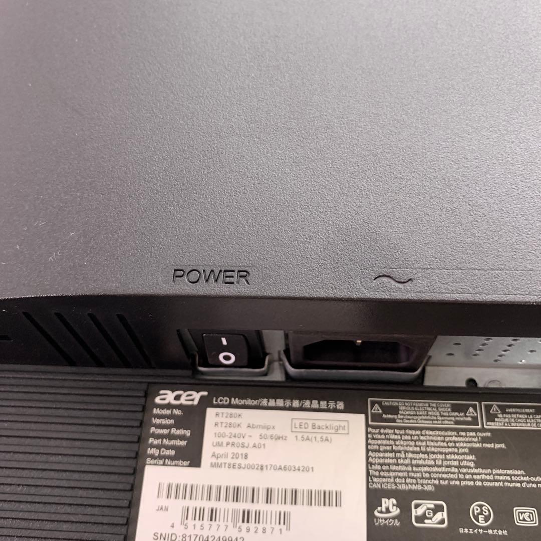 PS4 pro対応 Acer ゲーミングモニター 4K HDR ディスプレイ