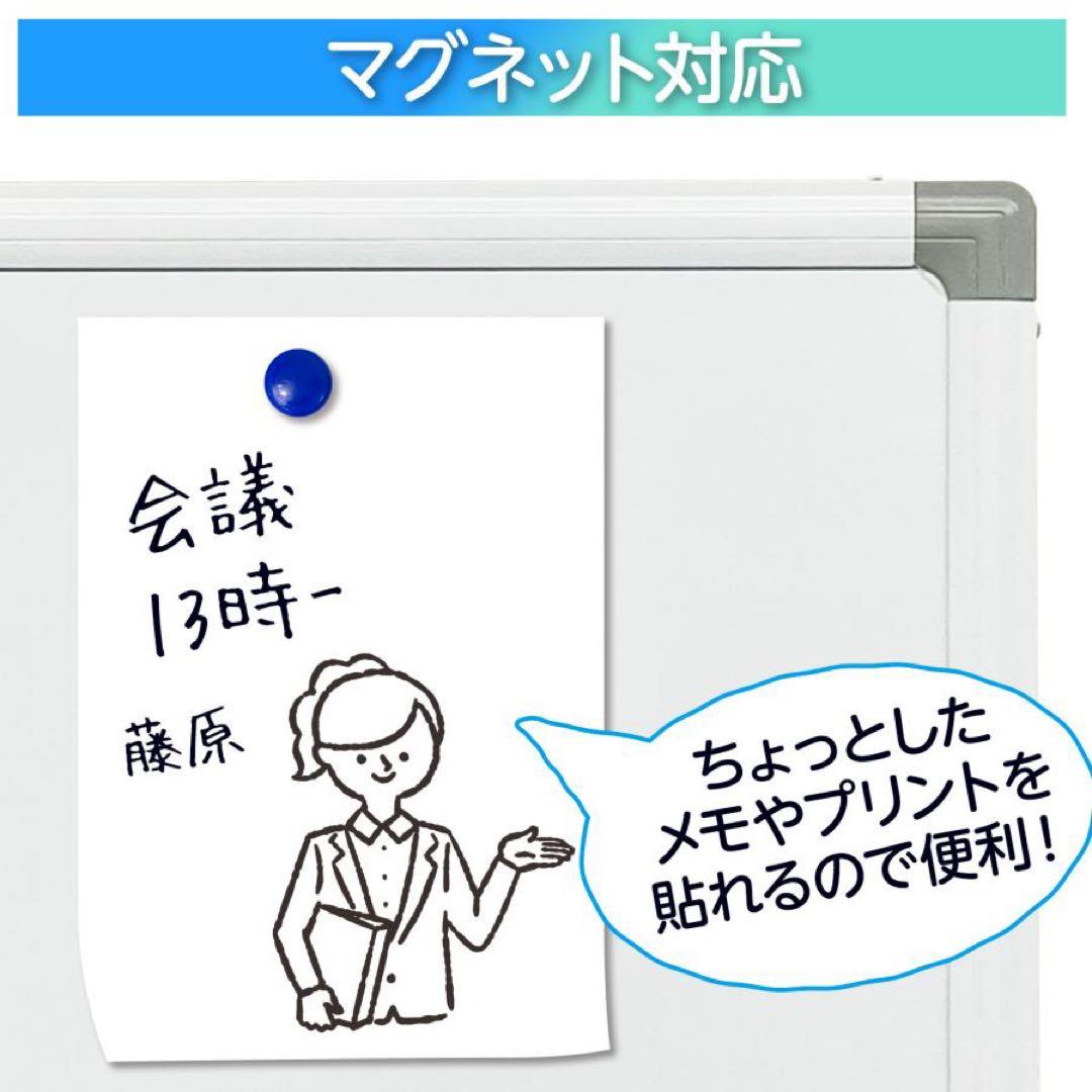 【新品】ホワイトボード 白 1200×900 両面 回転式 キャスター マーカー