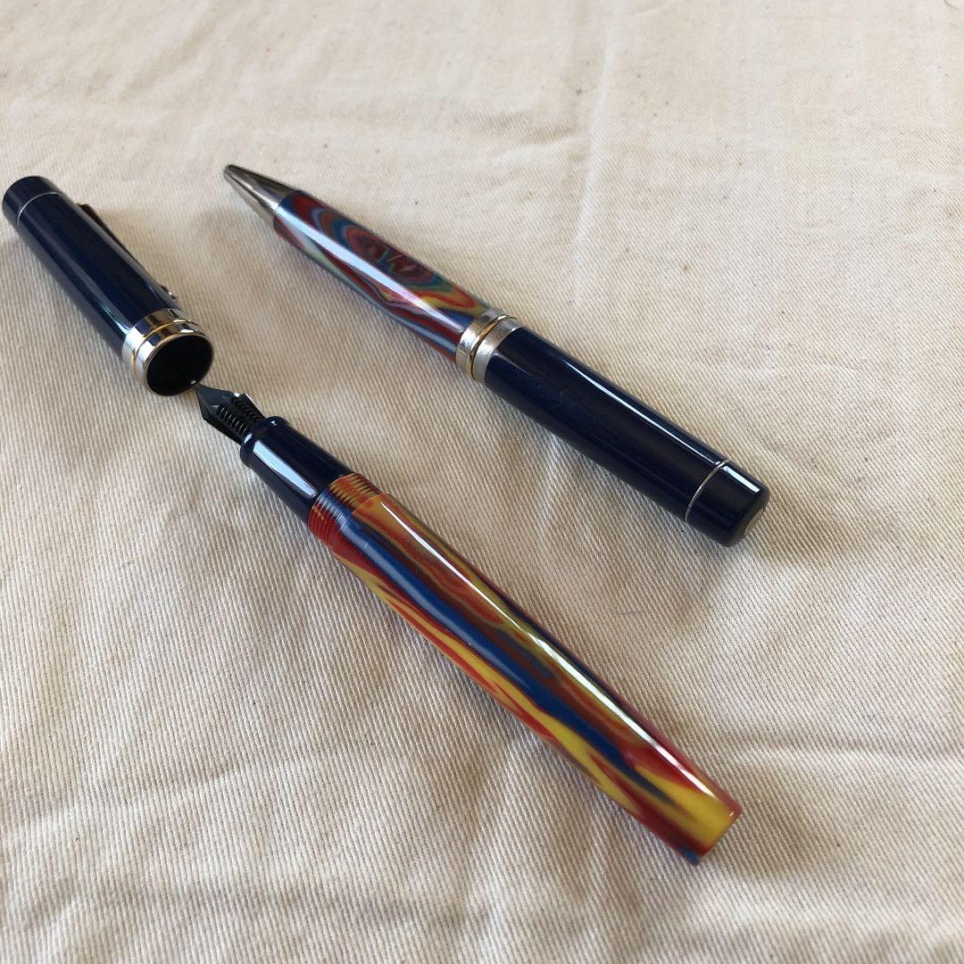 デルタ　ビンテージ　イルジオーネ　万年筆・ボールペンのセット