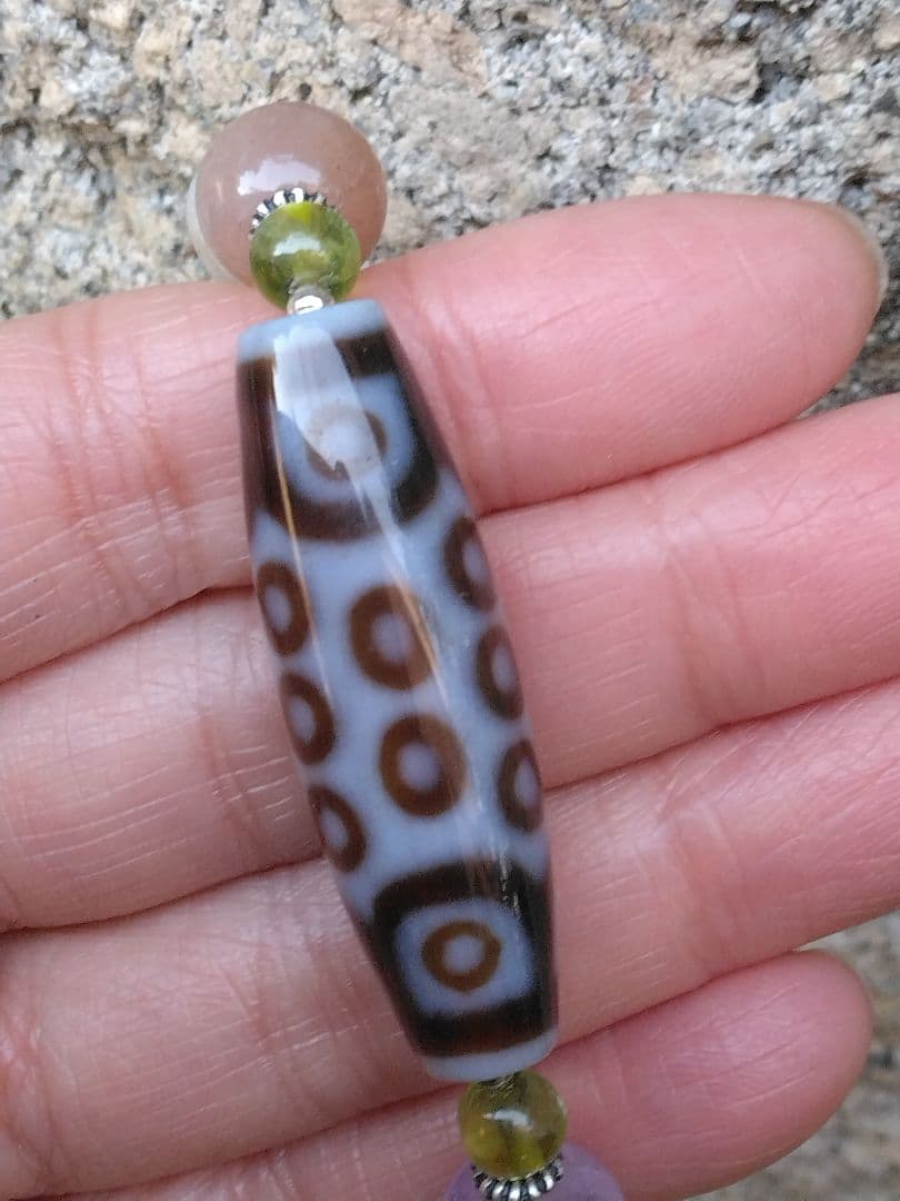 完全無欠❇二十一眼天珠Ⅰ⭐白天珠Ⅰ天珠ブレスレットⅠ