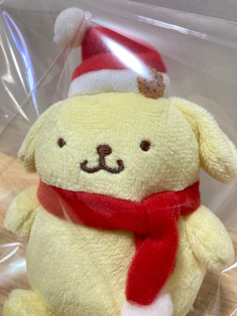 ポムポムプリン マスコットぬいぐるみ ポムポムプリンカフェ クリスマス マフラー