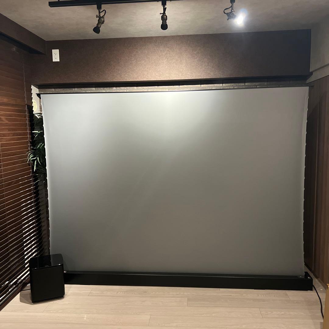 【美品・最安値】VIVIDSTORMスクリーン110インチ 長焦点用（グレー）