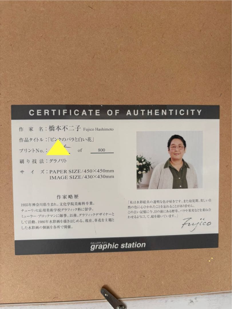 橋本不二子　Fujico Hashimoto 版画　水彩画　絵画