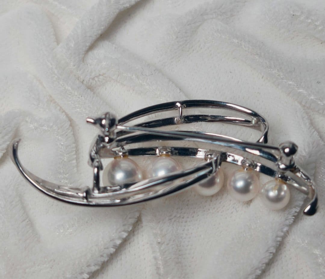 【美品 最高級】ミキモト ブローチ パール フォーマル 5珠 皇室御用達