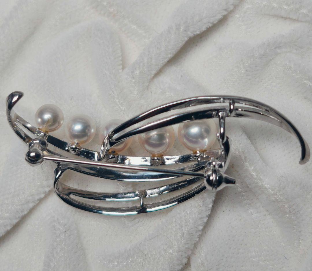 【美品 最高級】ミキモト ブローチ パール フォーマル 5珠 皇室御用達