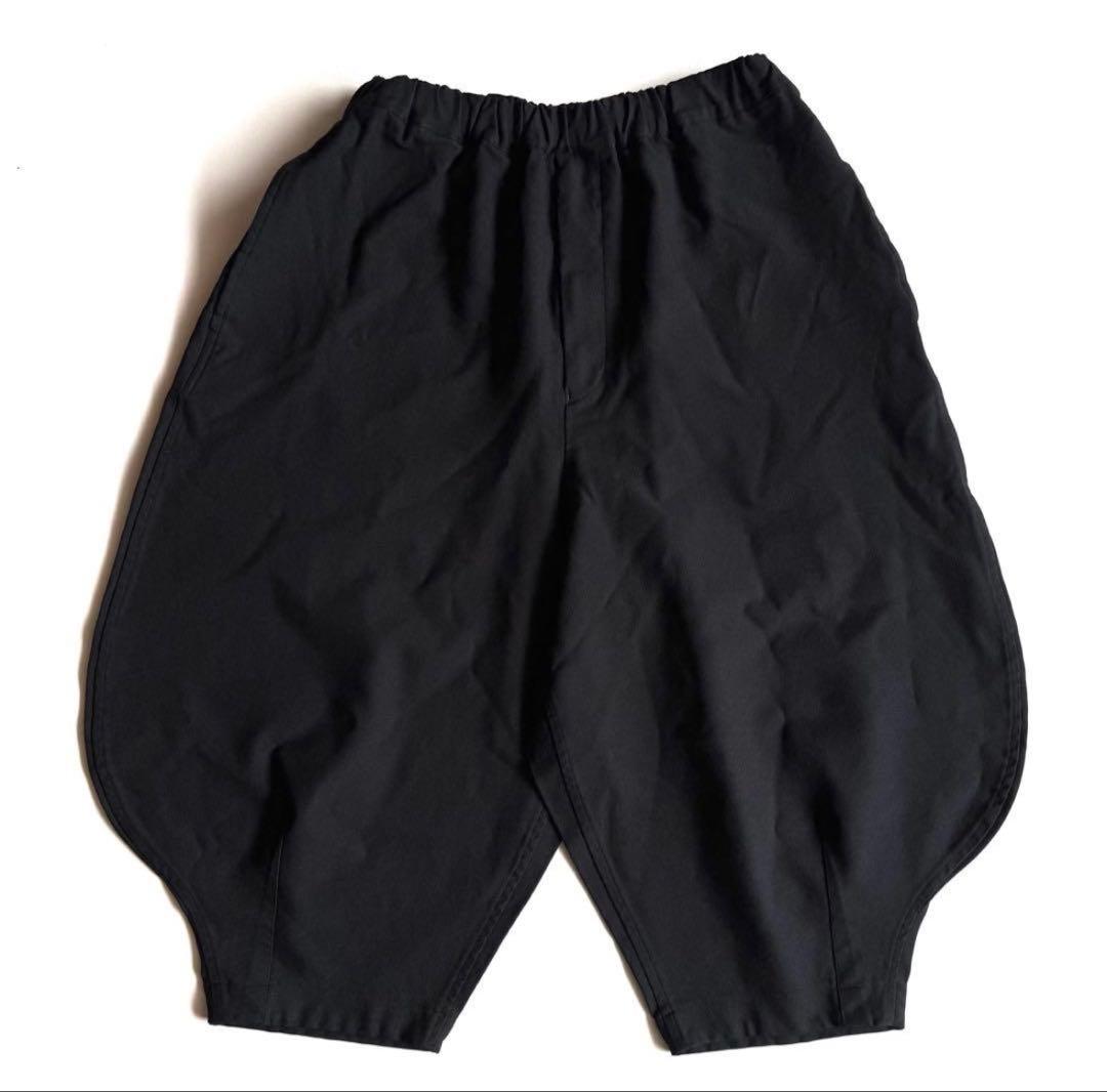 ブラック コムデギャルソン ポリ縮 寅壱パンツ バルーンパンツ