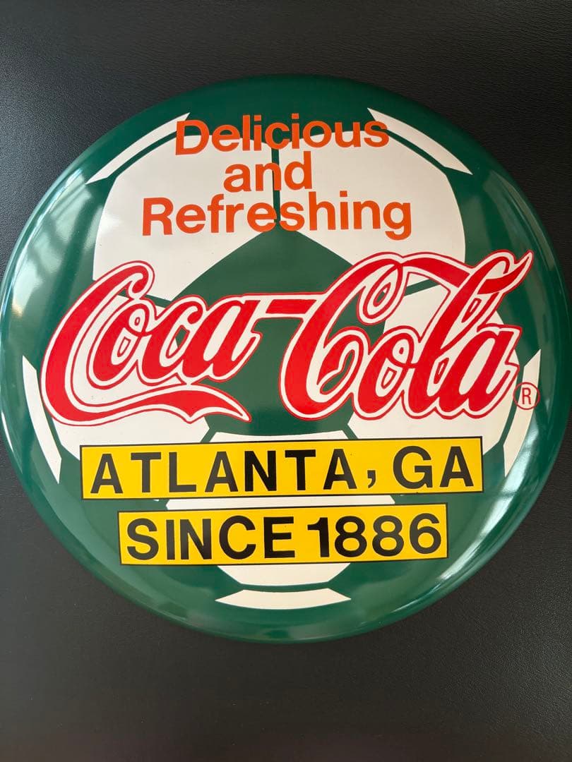Coca-Cola サッカーボール風プレート 約30センチ