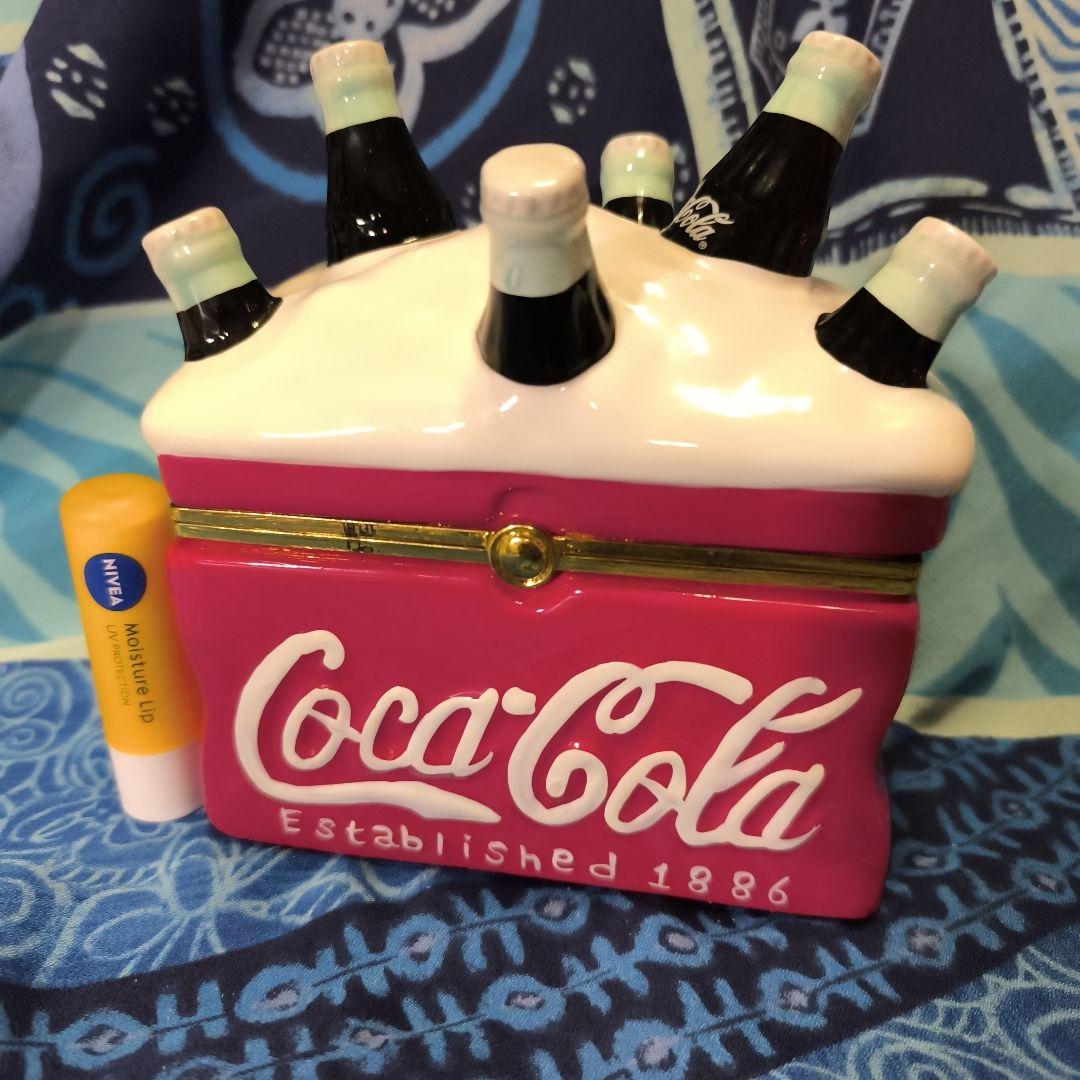 Coca-Cola クーラーボックス型陶器特大ヒンジボックス　レア