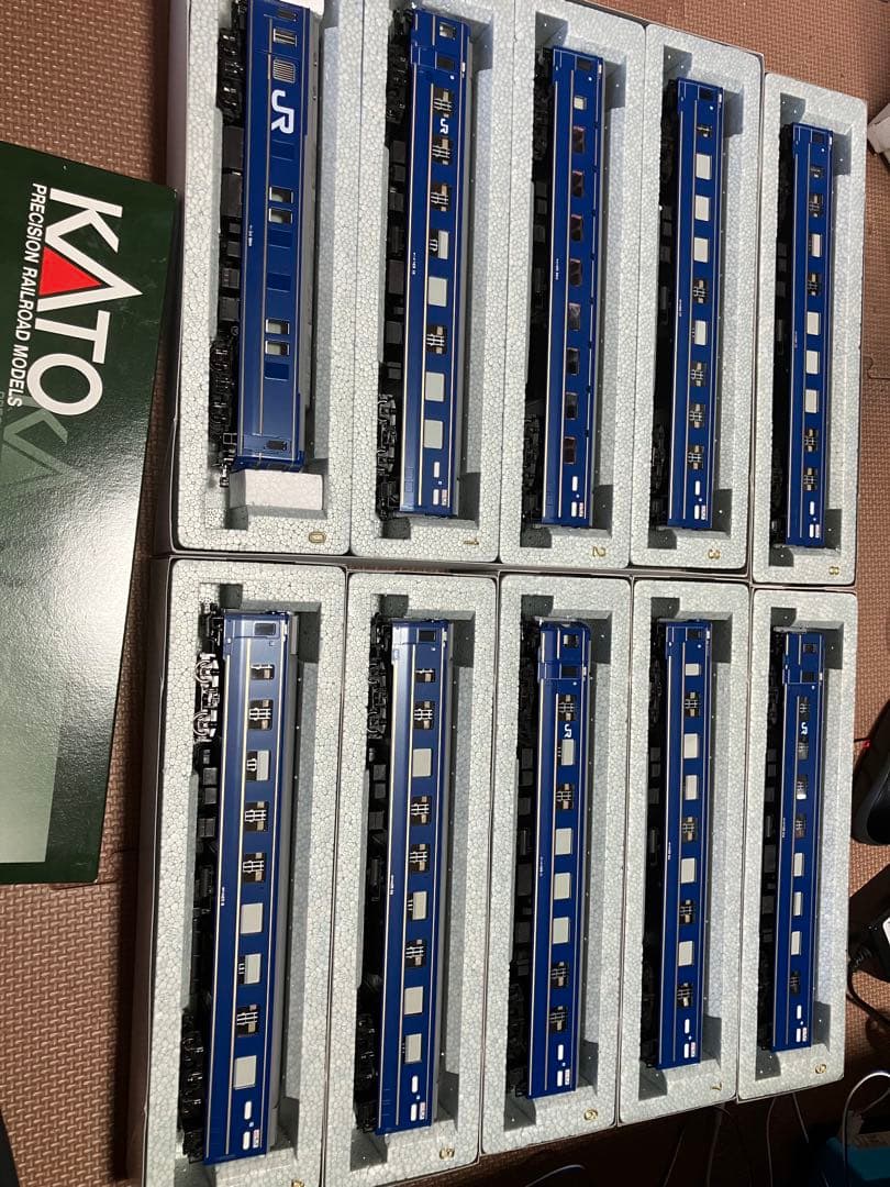 hO KATO ゆうづるラストラン編成　10両　24系　ブルートレイン