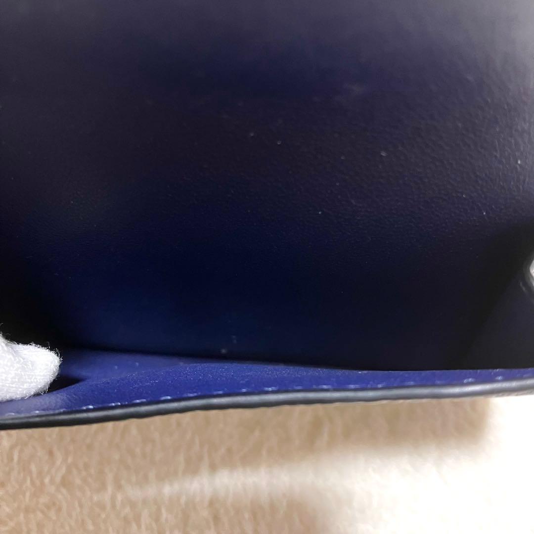 極美品✨ COACH コーチ ミニ トライフォールド ウォレット ネイビー