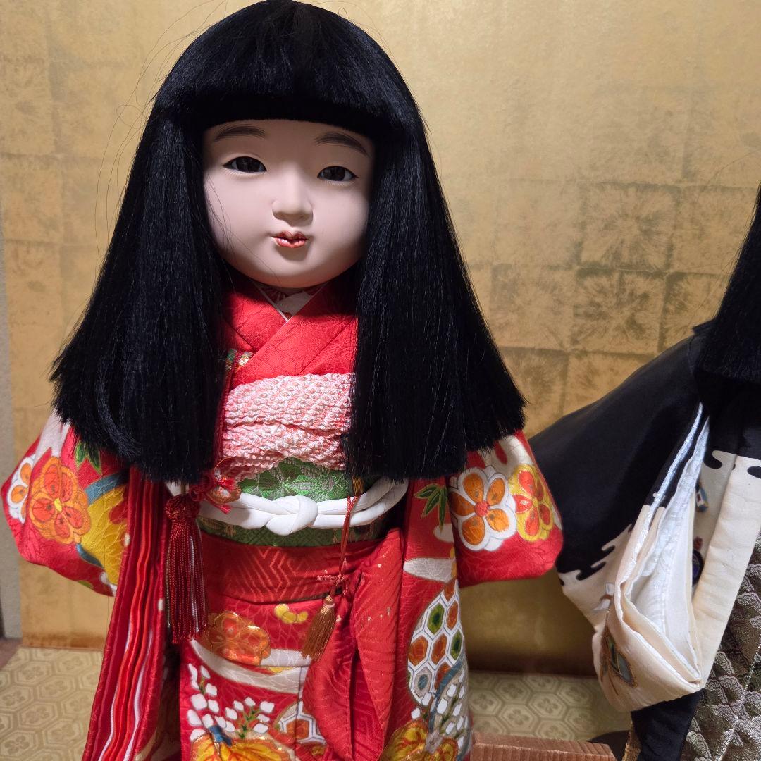 松寿作　 市松人形 　2体　男の子　女の子