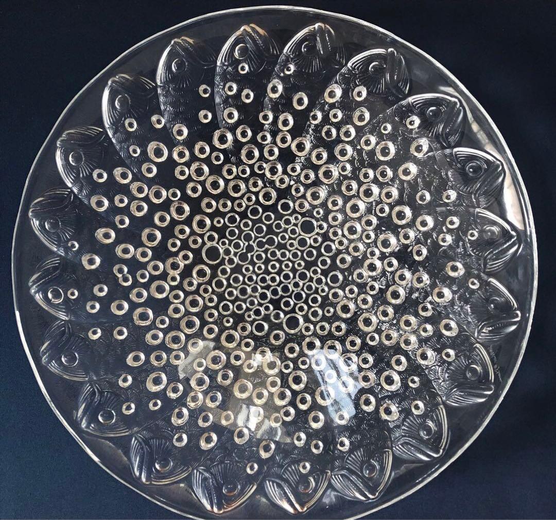 【極美品】LALIQUE ラリック ロスコフ 魚 泡 大型ボウル 名作