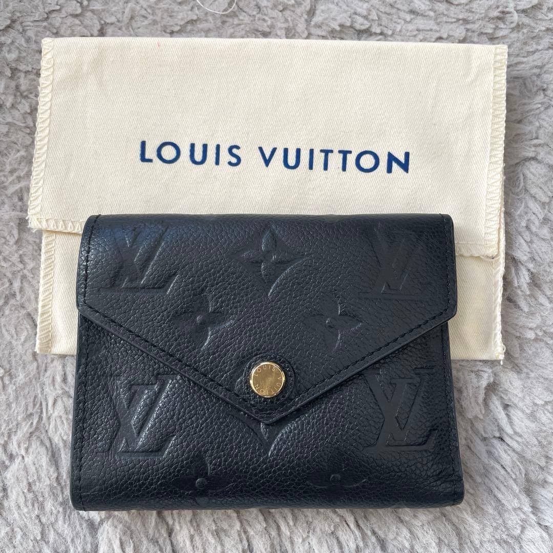 ルイヴィトン ヴィクトリーヌ アンプラント ノワール 折財布 ブラック